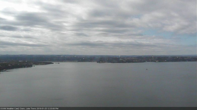 Lake Travis webcam, January 25, 2019 11:35 AM CT