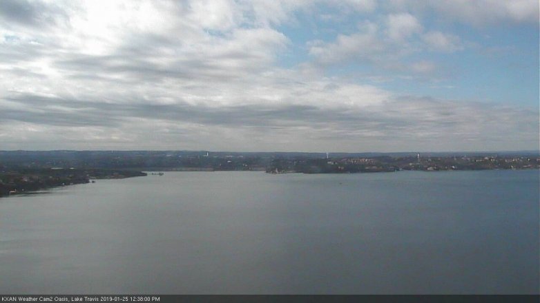 Lake Travis webcam, January 25, 2019 11:40 AM CT