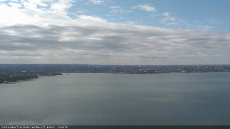 Lake Travis webcam, January 25, 2019 11:45 AM CT