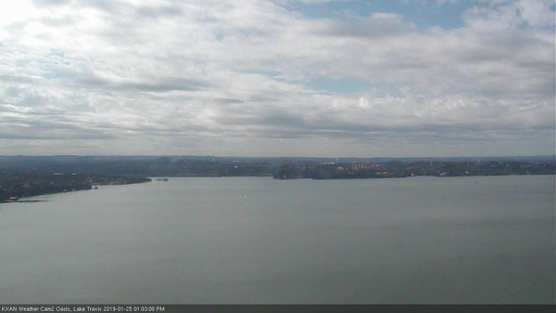 Lake Travis webcam, January 25, 2019 12:05 PM CT