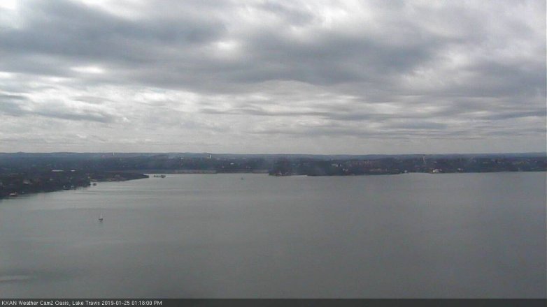 Lake Travis webcam, January 25, 2019 12:20 PM CT