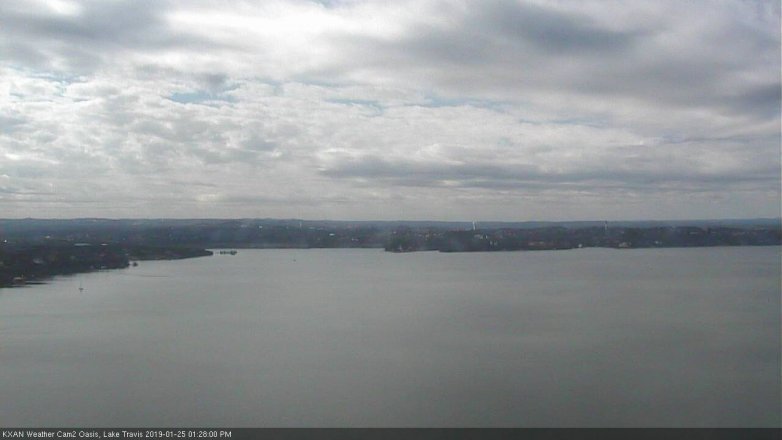 Lake Travis webcam, January 25, 2019 12:30 PM CT