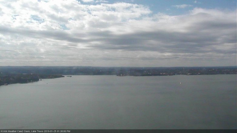 Lake Travis webcam, January 25, 2019 12:40 PM CT