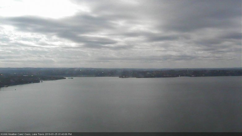 Lake Travis webcam, January 25, 2019 12:45 PM CT