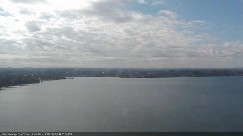 Lake Travis webcam, January 25, 2019 12:55 PM CT