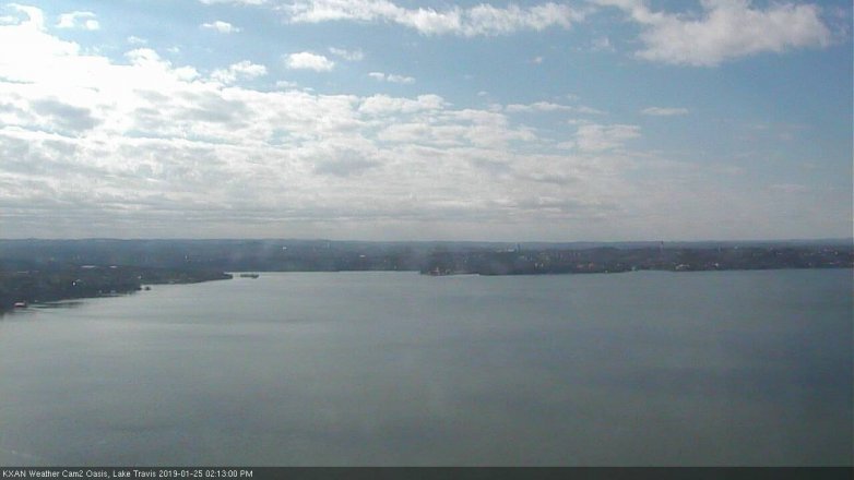 Lake Travis webcam, January 25, 2019 1:15 PM CT