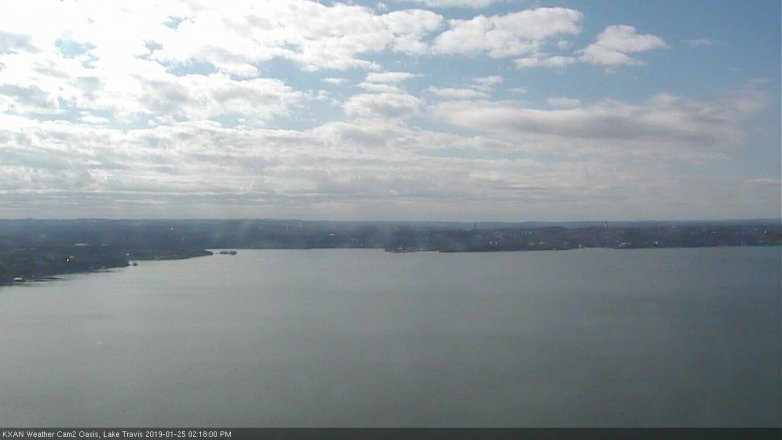 Lake Travis webcam, January 25, 2019 1:20 PM CT
