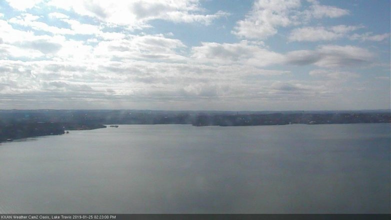 Lake Travis webcam, January 25, 2019 1:25 PM CT