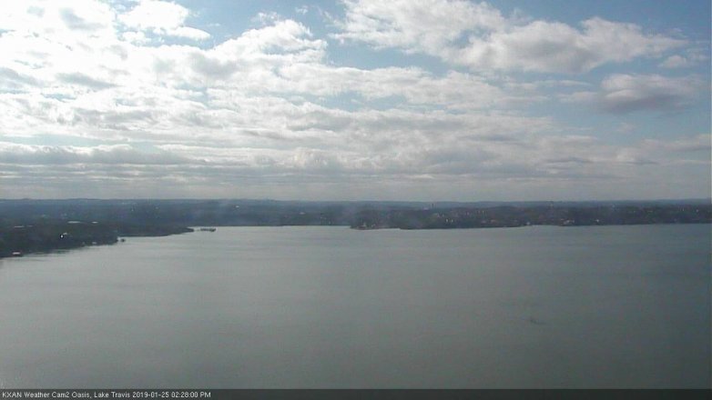 Lake Travis webcam, January 25, 2019 1:30 PM CT