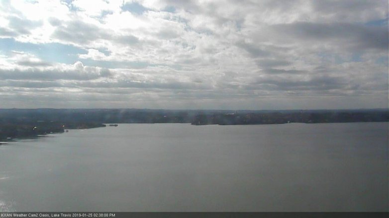 Lake Travis webcam, January 25, 2019 1:40 PM CT