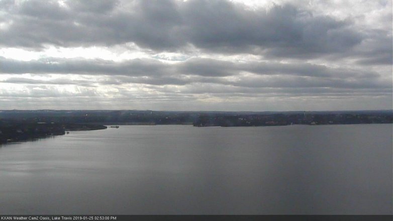 Lake Travis webcam, January 25, 2019 1:55 PM CT