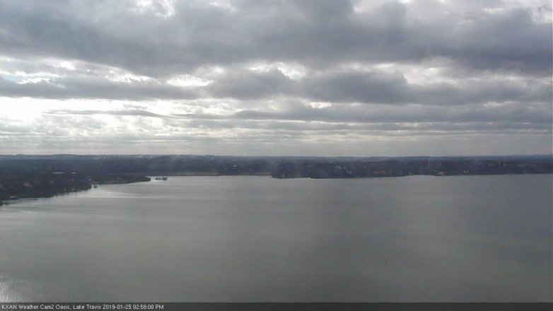 Lake Travis webcam, January 25, 2019 2:00 PM CT