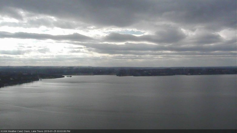 Lake Travis webcam, January 25, 2019 2:05 PM CT