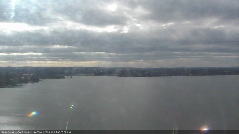 Lake Travis webcam, January 25, 2019 2:30 PM CT