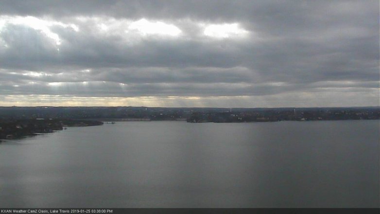 Lake Travis webcam, January 25, 2019 2:40 PM CT
