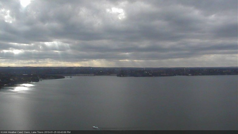 Lake Travis webcam, January 25, 2019 2:45 PM CT
