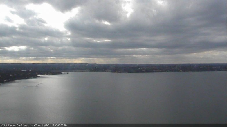 Lake Travis webcam, January 25, 2019 2:50 PM CT