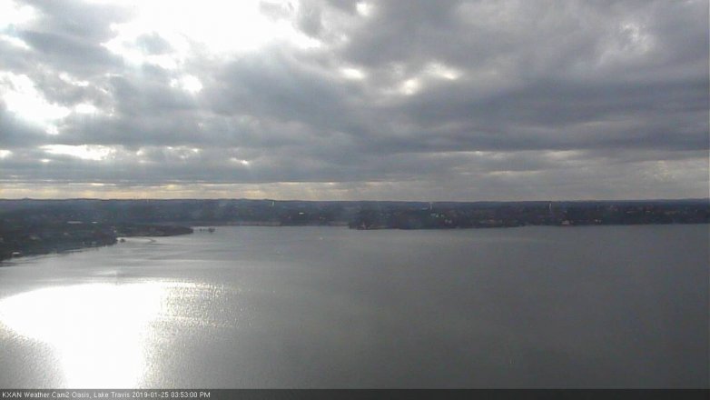 Lake Travis webcam, January 25, 2019 2:55 PM CT