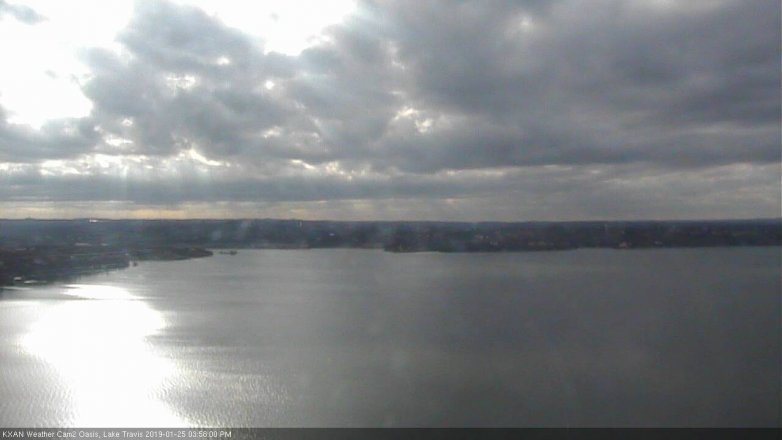 Lake Travis webcam, January 25, 2019 3:00 PM CT