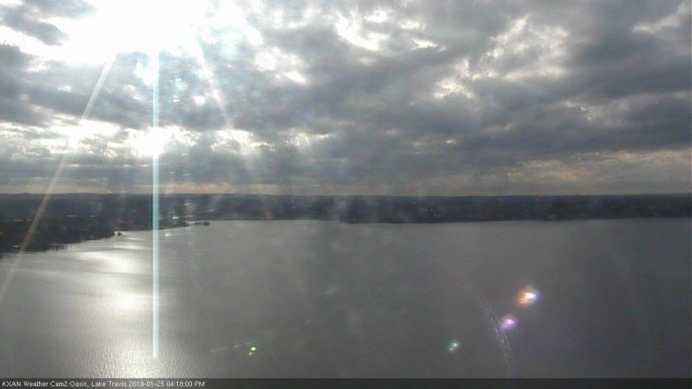 Lake Travis webcam, January 25, 2019 3:20 PM CT