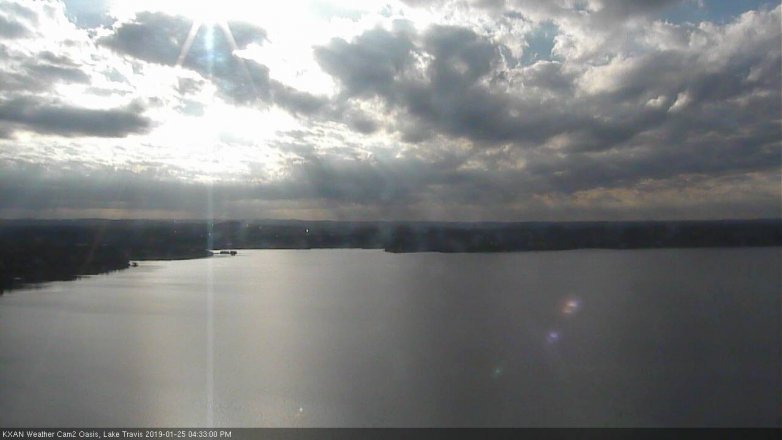 Lake Travis webcam, January 25, 2019 3:35 PM CT