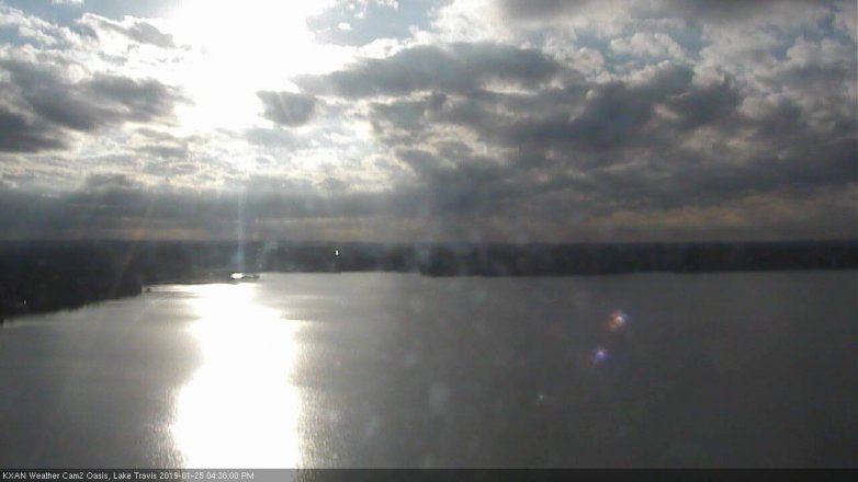 Lake Travis webcam, January 25, 2019 3:40 PM CT