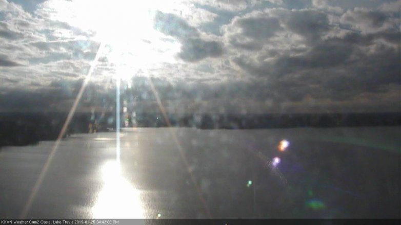 Lake Travis webcam, January 25, 2019 3:45 PM CT