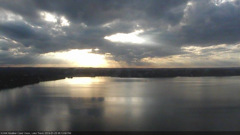 Lake Travis webcam, January 25, 2019 4:15 PM CT