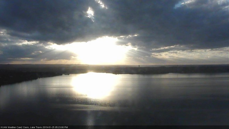 Lake Travis webcam, January 25, 2019 4:25 PM CT