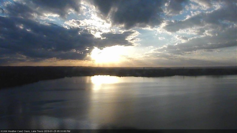 Lake Travis webcam, January 25, 2019 4:35 PM CT