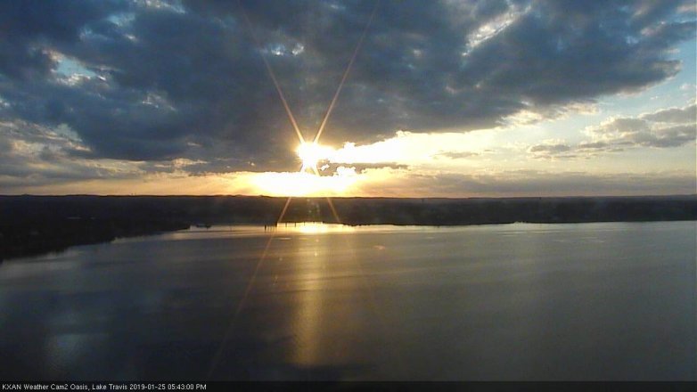 Lake Travis webcam, January 25, 2019 4:45 PM CT