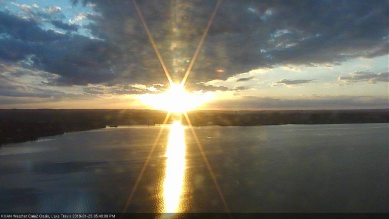 Lake Travis webcam, January 25, 2019 4:50 PM CT