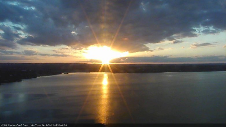 Lake Travis webcam, January 25, 2019 4:55 PM CT