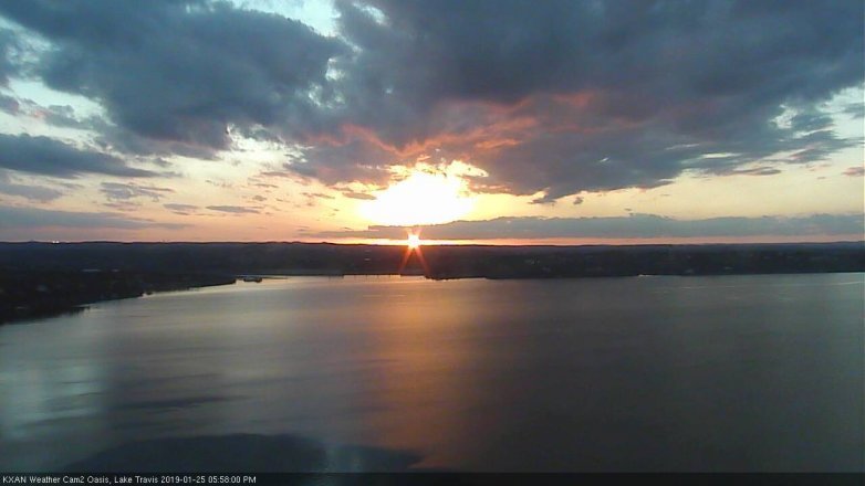 Lake Travis webcam, January 25, 2019 5:00 PM CT