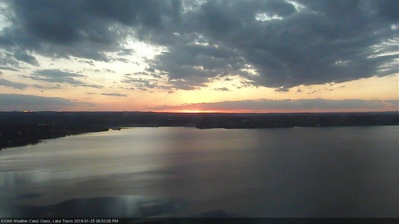 Lake Travis webcam, January 25, 2019 5:05 PM CT