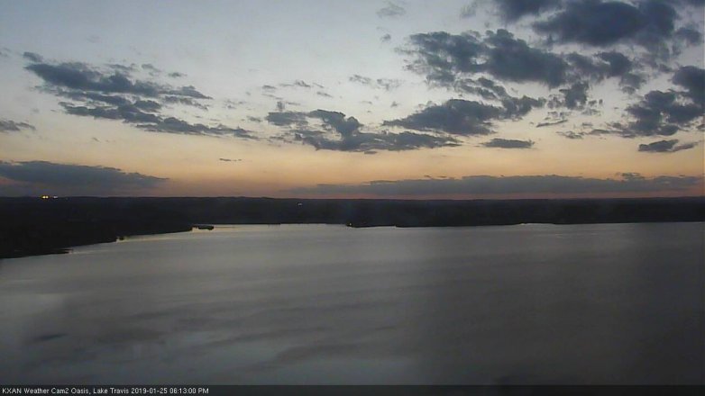 Lake Travis webcam, January 25, 2019 5:15 PM CT