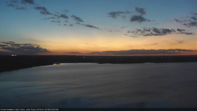 Lake Travis webcam, January 25, 2019 5:25 PM CT