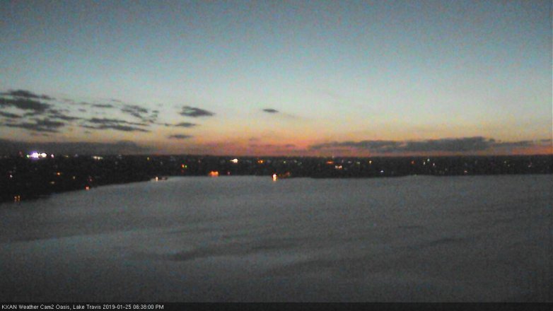Lake Travis webcam, January 25, 2019 5:40 PM CT