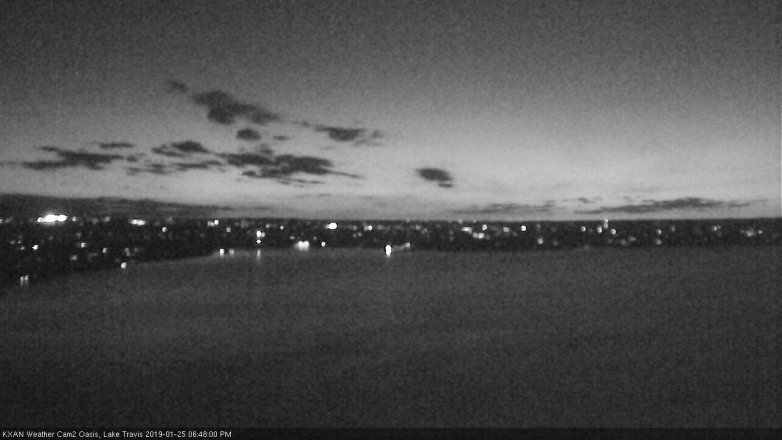 Lake Travis webcam, January 25, 2019 5:50 PM CT