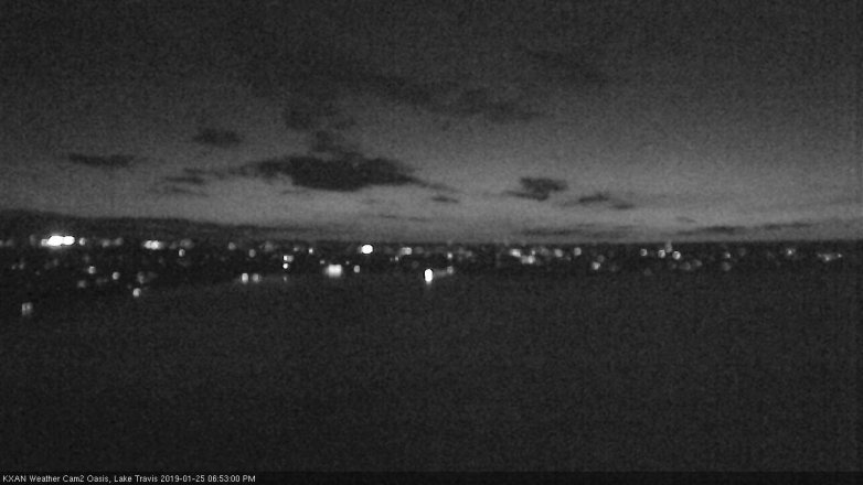 Lake Travis webcam, January 25, 2019 5:55 PM CT