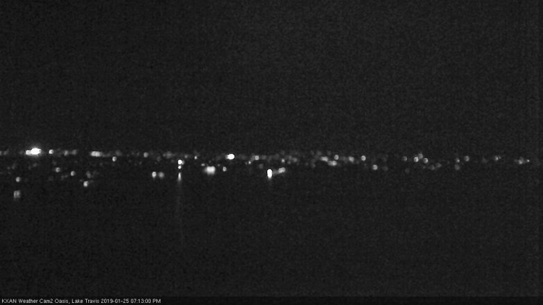 Lake Travis webcam, January 25, 2019 6:15 PM CT