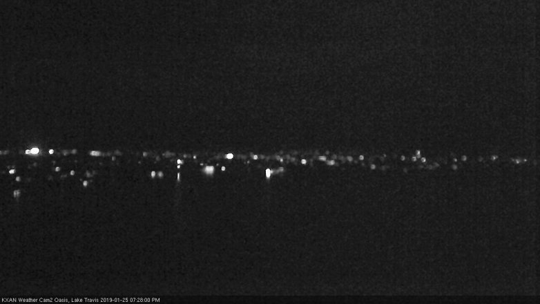 Lake Travis webcam, January 25, 2019 6:30 PM CT