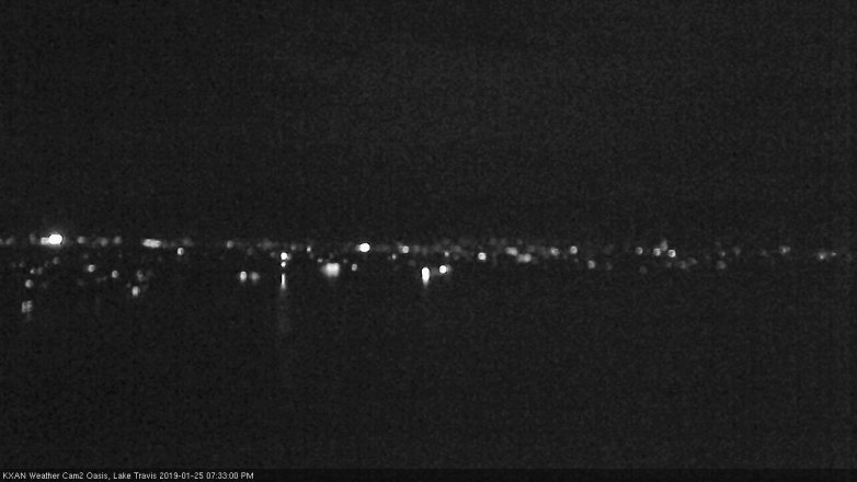Lake Travis webcam, January 25, 2019 6:35 PM CT