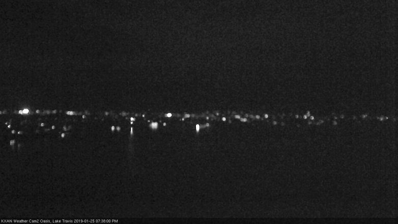 Lake Travis webcam, January 25, 2019 6:40 PM CT