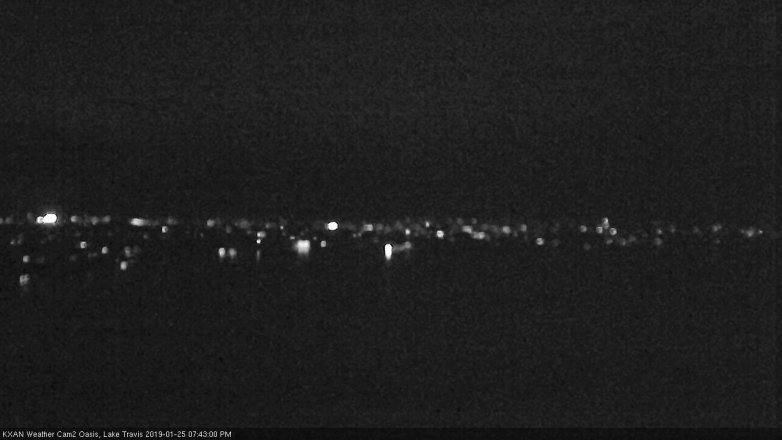 Lake Travis webcam, January 25, 2019 6:45 PM CT