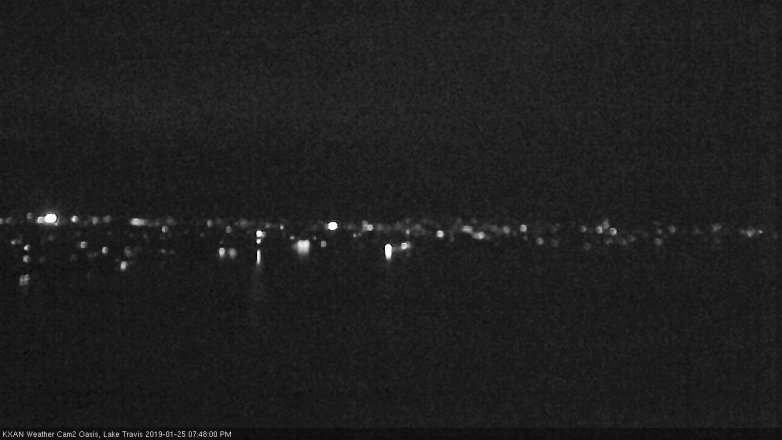 Lake Travis webcam, January 25, 2019 6:50 PM CT