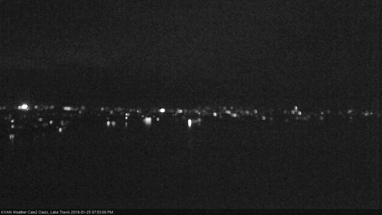 Lake Travis webcam, January 25, 2019 6:55 PM CT