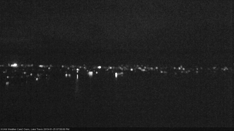 Lake Travis webcam, January 25, 2019 7:00 PM CT