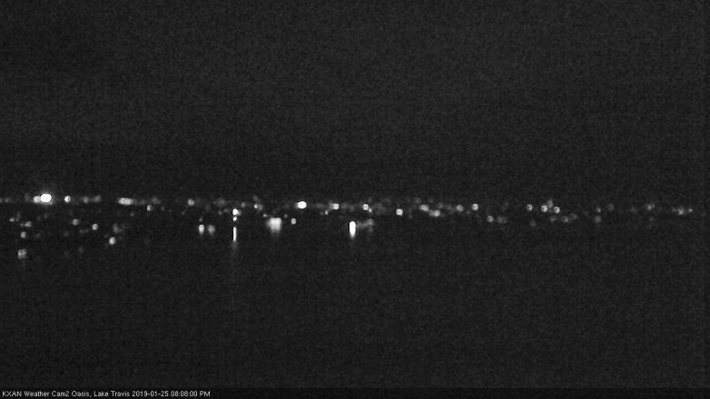 Lake Travis webcam, January 25, 2019 7:10 PM CT