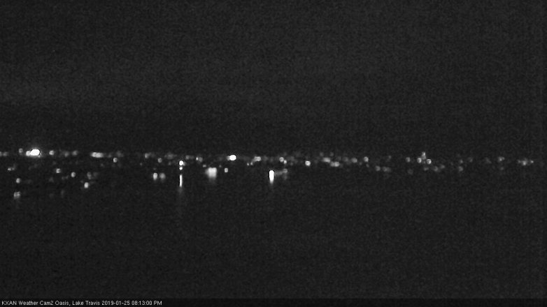 Lake Travis webcam, January 25, 2019 7:15 PM CT